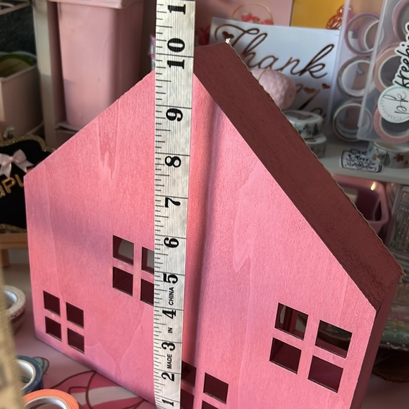 🎀Pink House Container with Washi Tape Desk Stationery Decor Shabby Chic 🎀 - Picture 8 of 8
